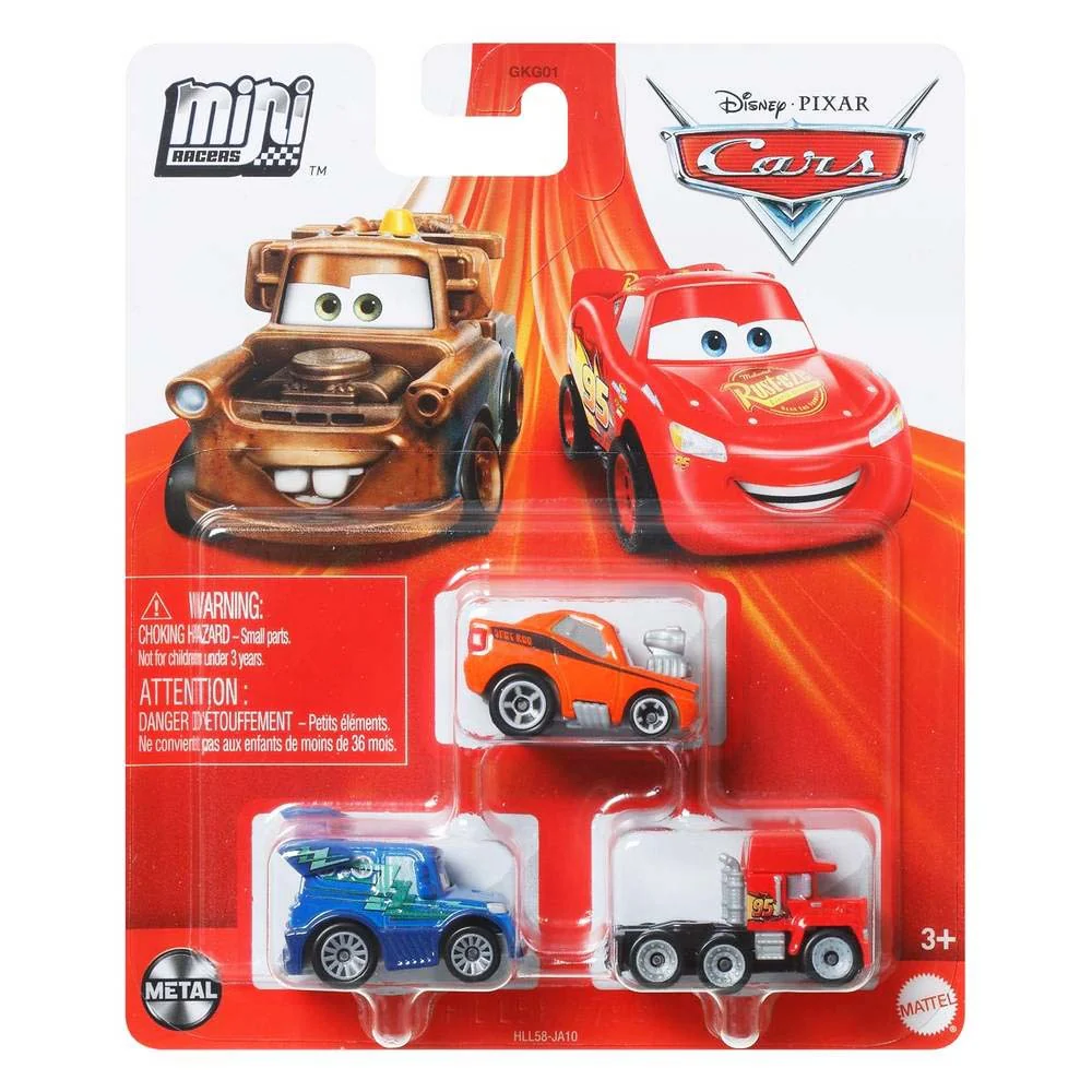 Disney / Pixar Cars On The Road Die Cast Metal Mini  3-Pack