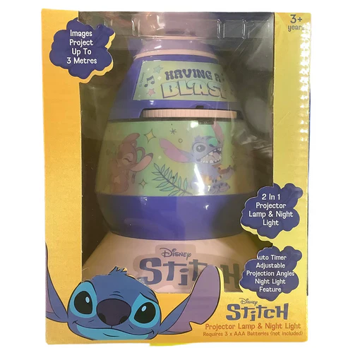 DISNEY STITCH 2 IN 1 PROJECTOR LAMP AND NIGHT LIGHT