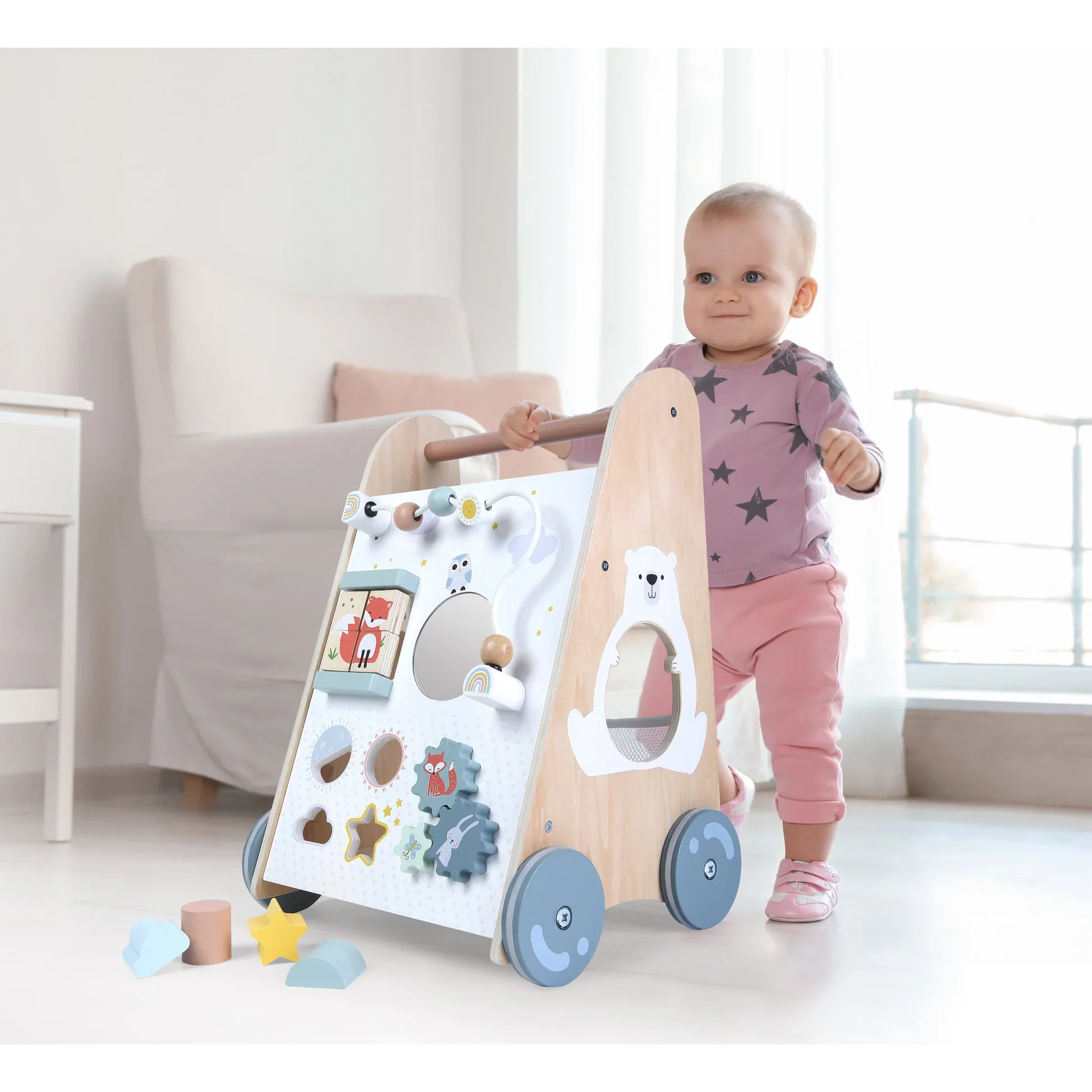 EDUFUN WOODEN MULTI ACTIVITY WALKER - Image 6