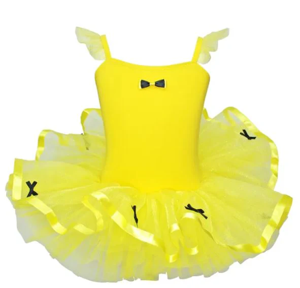 EMMYS BALLET BOWS TUTU SIZE 3/4 YELLOW