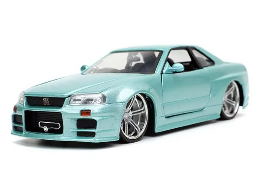 FAST & FURIOUS BRIAN'S NISSAN SKYLINE R34 GT-R 1:24 SCALE DIE-CAST VEHICLE REPLICA