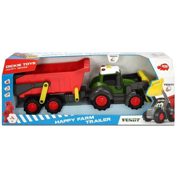DICKIE TOYS FENDT FARM TRACTOR W/TRAILER