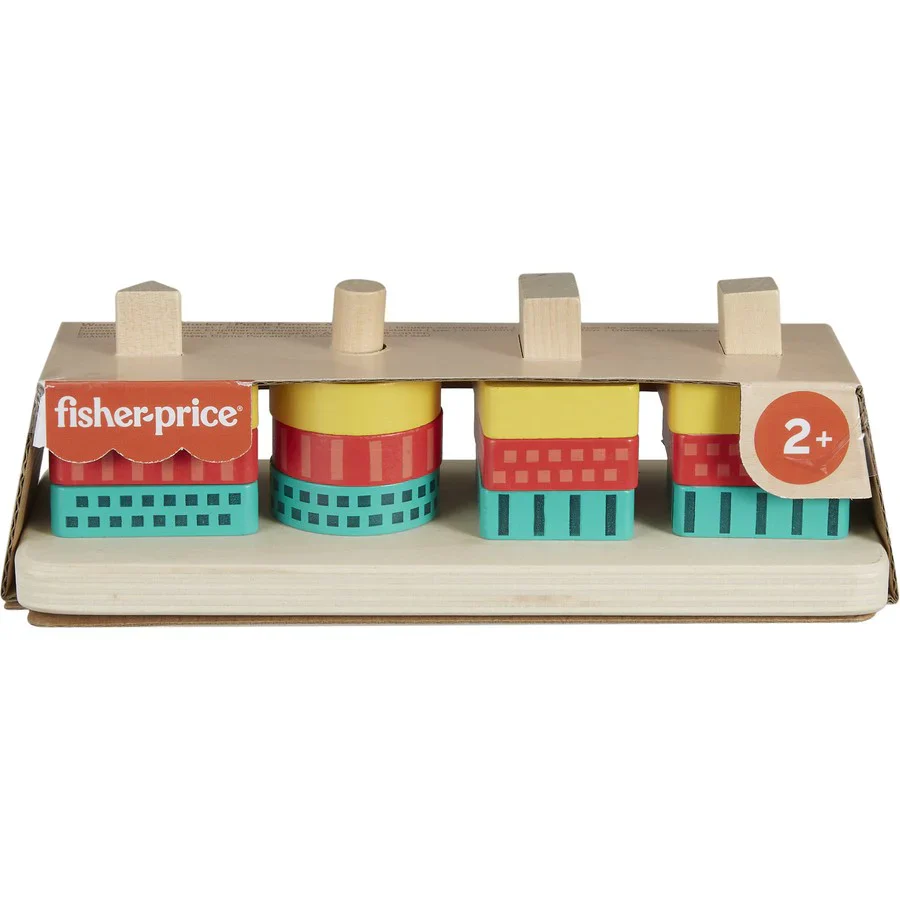FISHER-PRICE WOODEN SHAPE STACKER