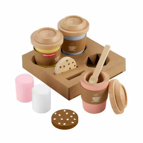 FISHER-PRICE WOODEN COFFEE TO GO SET
