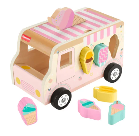 FIHSER-PRICE WOODEN ICE CREAM SHAPE SORTER