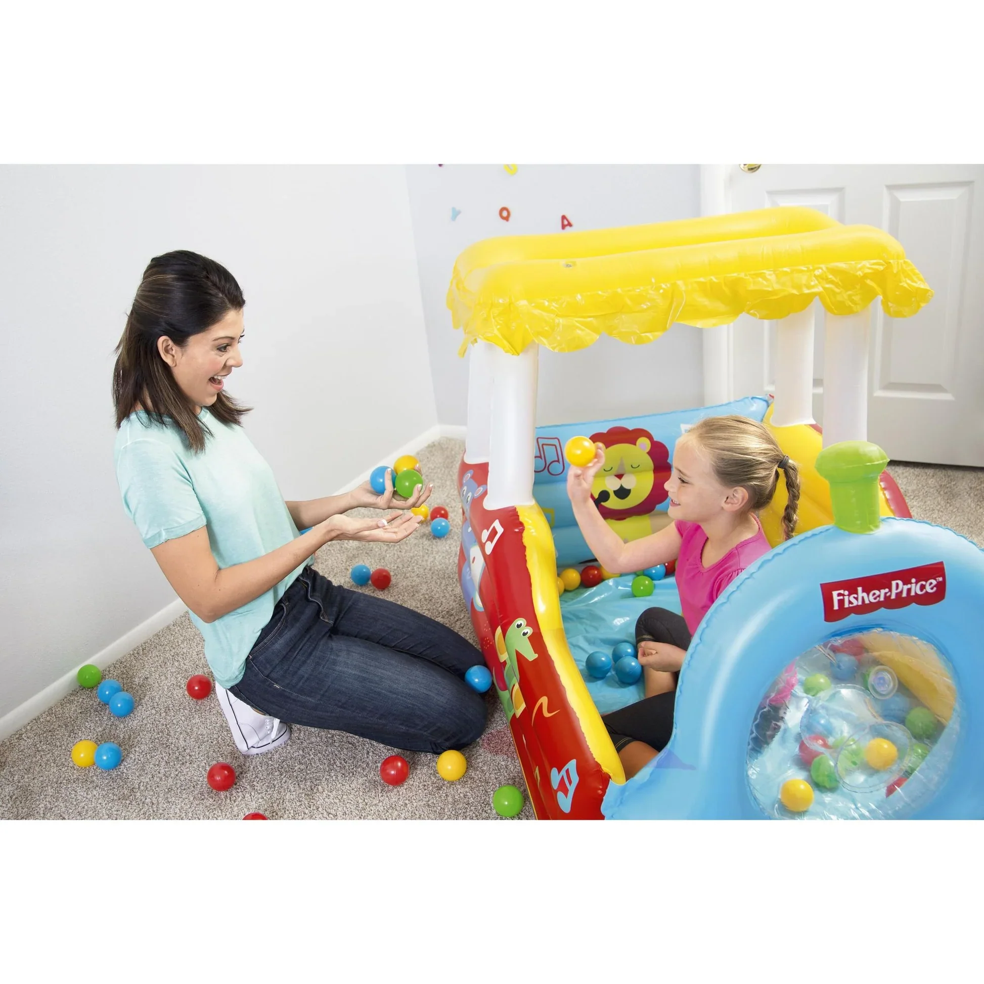 FISHER PRICE INFLATABLE TRAIN BALL PIT - Image 6