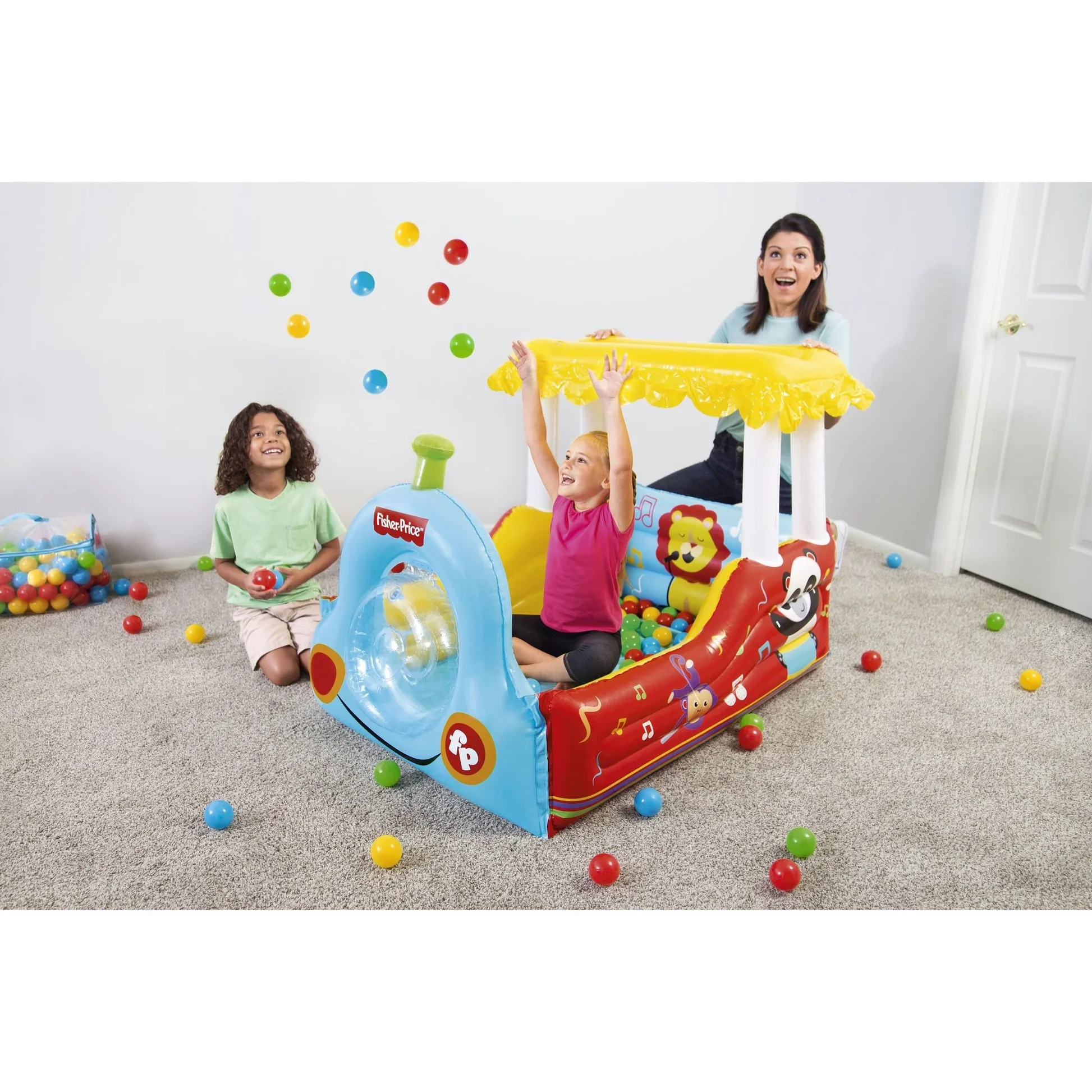 FISHER PRICE INFLATABLE TRAIN BALL PIT - Image 7