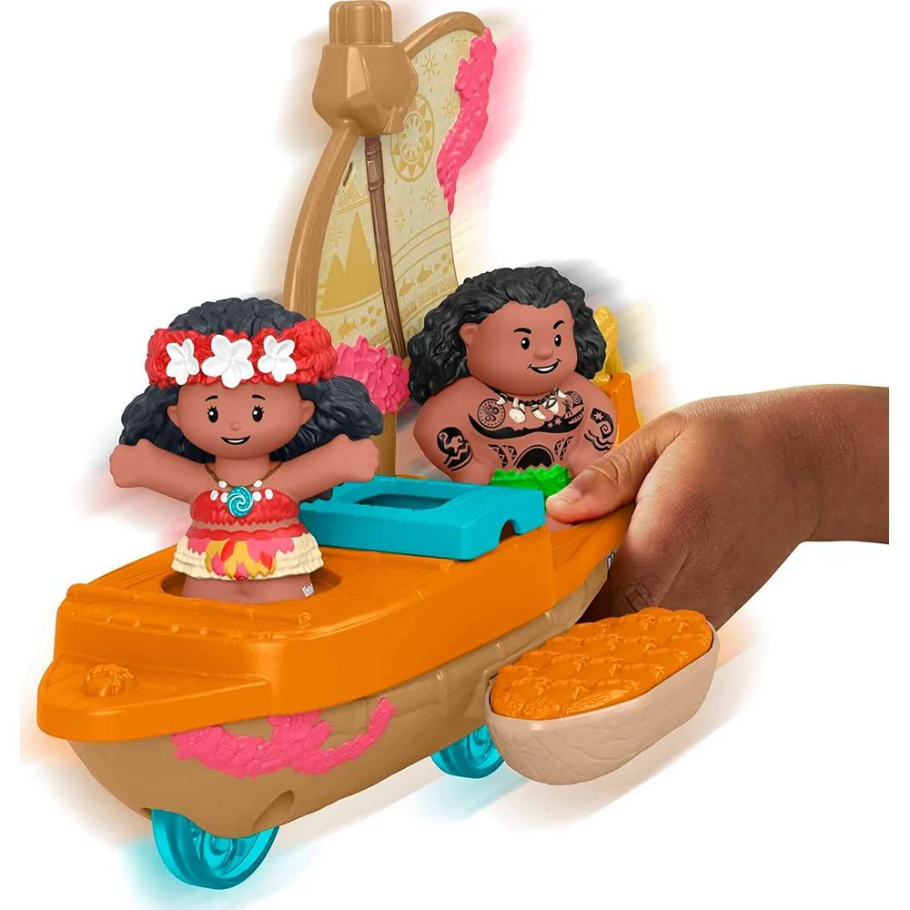 FISHER PRICE - LITTLE PEOPLE DISNEY PRINCESS MOANA AND MAUI'S CANOE - Image 2