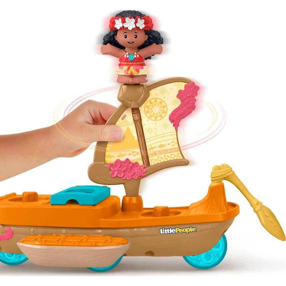 FISHER PRICE - LITTLE PEOPLE DISNEY PRINCESS MOANA AND MAUI'S CANOE - Image 3