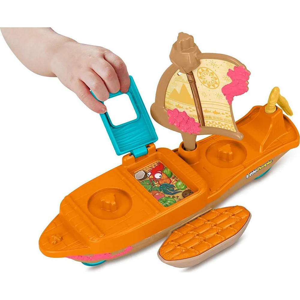 FISHER PRICE - LITTLE PEOPLE DISNEY PRINCESS MOANA AND MAUI'S CANOE - Image 4