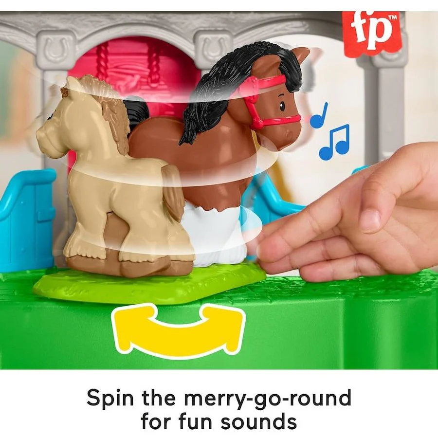 FISHER PRICE LITTLE PEOPLE FRIENDLY HORSES STABLE - Image 4