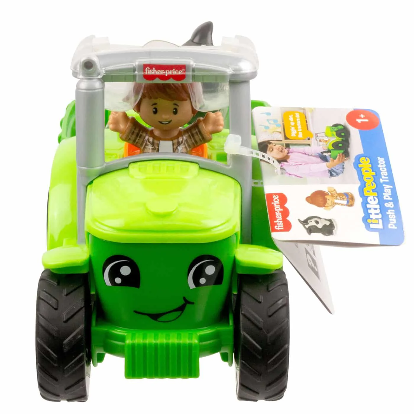 FISHER PRICE LITTLE PEOPLE PUSH AND PLAY TRACTOR GREEN - Image 4