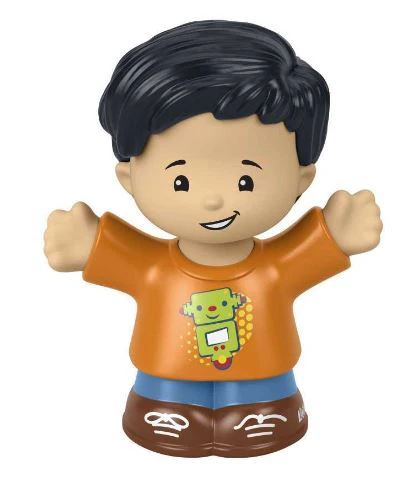 FISHER PRICE LITTLE PEOPLE SINGLE PACK - BOY IN ORANGE SHRIT