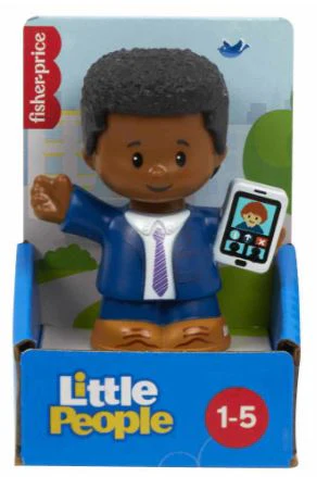 FISHER PRICE LITTLE PEOPLE SINGLE PACK - BOY IN SUIT WITH PHONE - Image 2
