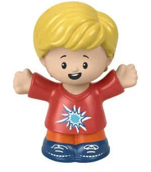 FISHER PRICE LITTLE PEOPLE SINGLE PACK - BLONDE BOY IN RED
