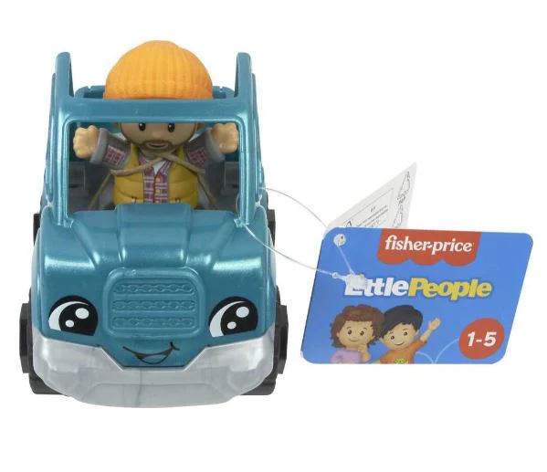 FISHER PRICE - LITTLE PEOPLE SMALL VEHICLE - AQUA JEEP - Image 4