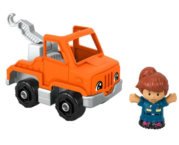 FISHER PRICE - LITTLE PEOPLE SMALL VEHICLE - ORANGE TOW TRUCK - Image 2