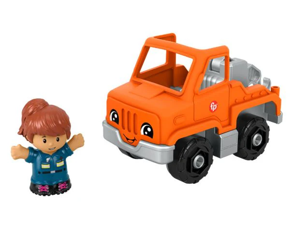 FISHER PRICE - LITTLE PEOPLE SMALL VEHICLE - ORANGE TOW TRUCK - Image 4