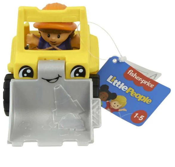 FISHER PRICE - LITTLE PEOPLE SMALL VEHICLE - YELLOW  FRONT LOADER - Image 4