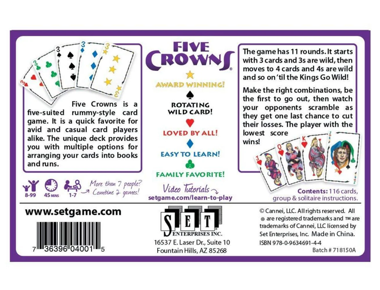 FIVE CROWNS CARD GAME - Image 3