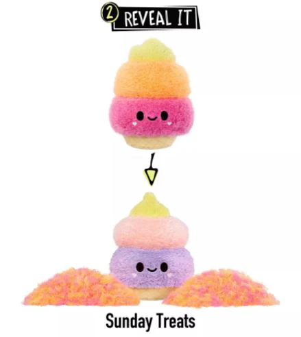 FLUFFIE STUFFIE SERIES 1 LARGE PLUSH - ICE CREAM - Image 4