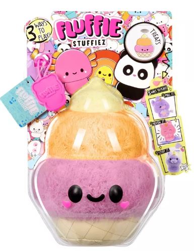 FLUFFIE STUFFIEZ SURPRISE REVEAL SMALL PLUSH - TREATS ICE CREAM CONE