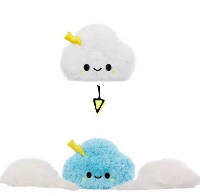 FLUFFIE STUFFIEZ SURPRISE REVEAL SMALL PLUSH - SKY SMILEY CLOUD - Image 4