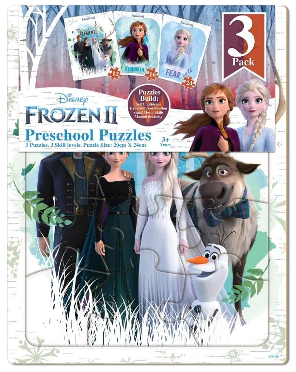 FROZEN 2 PRESCHOOL 3 PACK PUZZLES