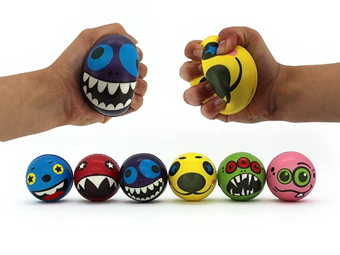 FUNNY FACE STRESS BALLS 76MM