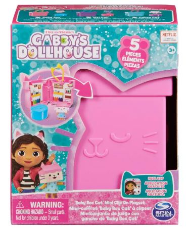 GABBY'S DOLLHOUSE CLIP ON PLAYSET BABY BOX PINK - Image 2