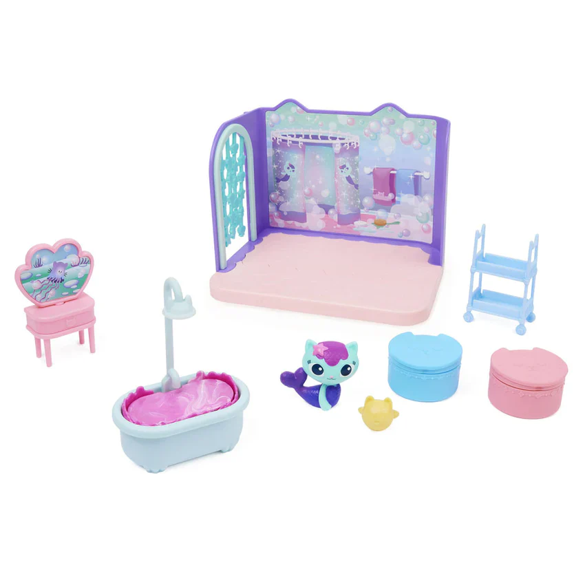 GABBY'S DOLLHOUSE DELUXE ROOM MERCAT'S PRIMP & PAMPER BATHROOM - Image 2