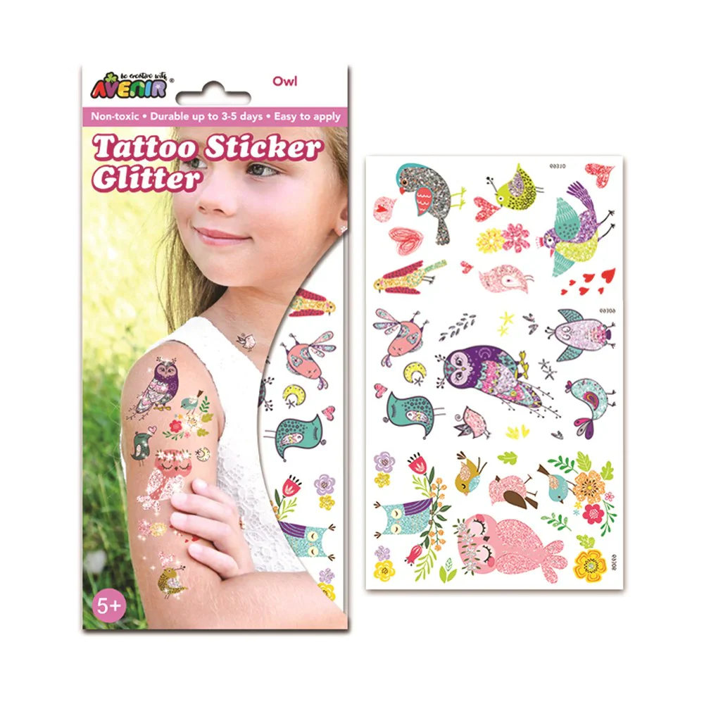 GLITTER TATTOO - OWL