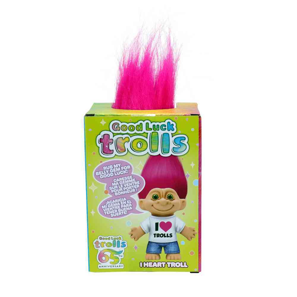 GOOD LUCK TROLLS SINGLE FIGURE - I HEART TROLL - Image 3