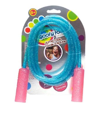 GOOFY FOOT GLITTER JUMP ROPE ASSORTED