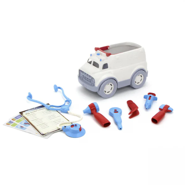 GREEN TOYS - AMBULANCE & DOCTORS KIT 10 PIECE PLAYSET - Image 2