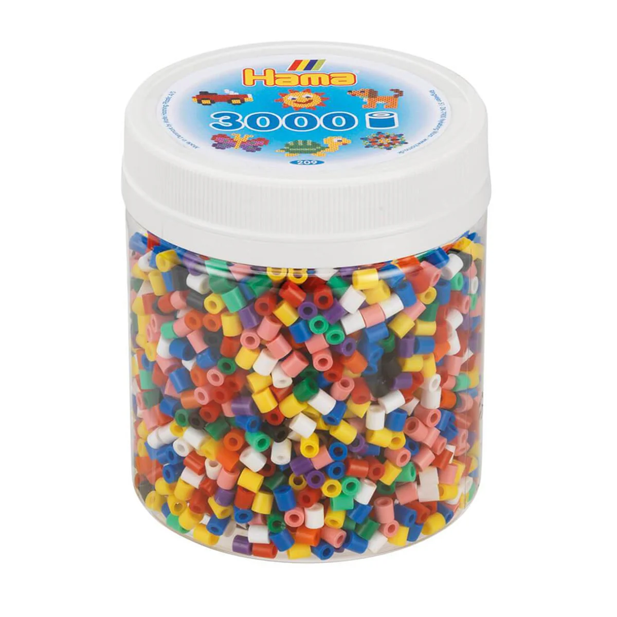 HAMA TUB MULTI COLOURED BEADS 3000PCS