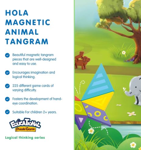 HOLA - EDUCATIONAL PUZZLE GAME - MAGNETIC ANIMAL PUZZLE - Image 3