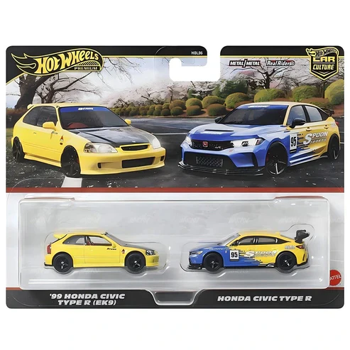 HOT WHEELS PREMIUM 2 PACKS - '99 HONDA CIVIC TYPE R (EK9) / HONDA CIVIC TYPE R