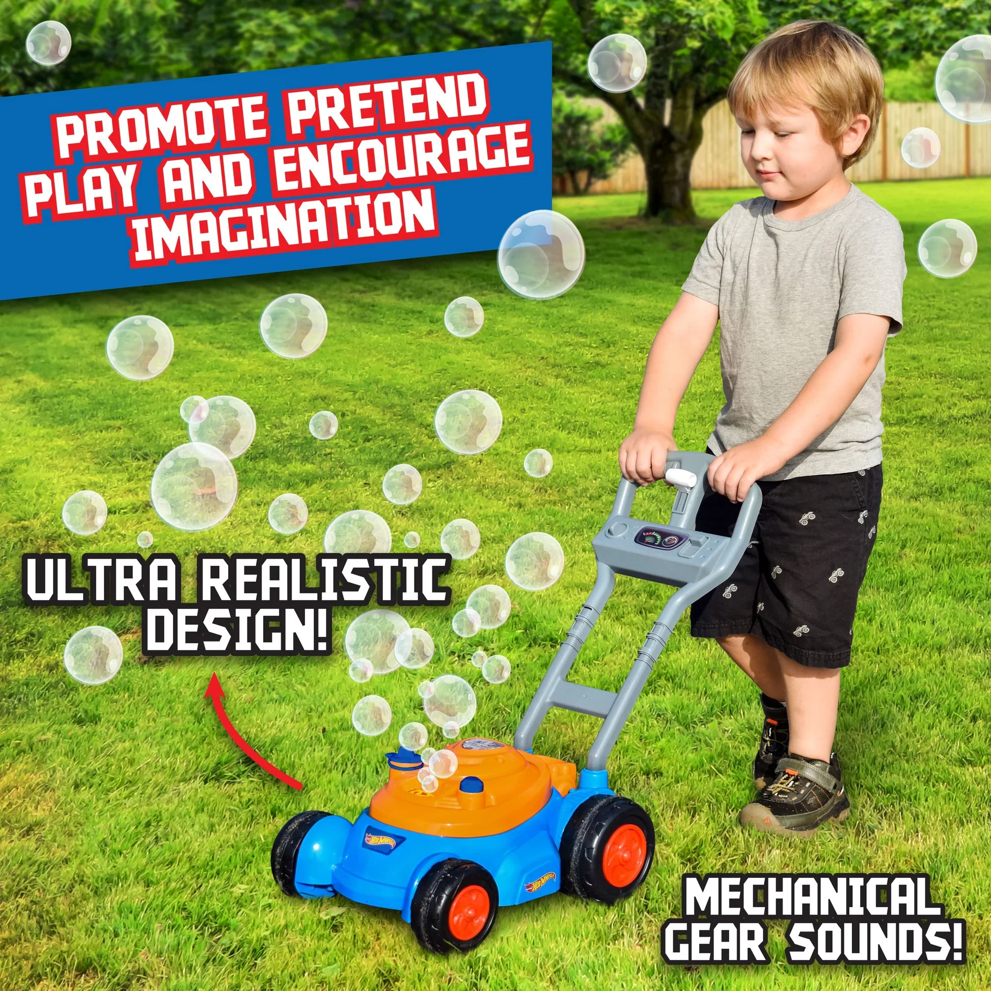 HOT WHEELS BUBBLE & GO MOWER & BUBBLE SOLUTION 118 ML - Image 3