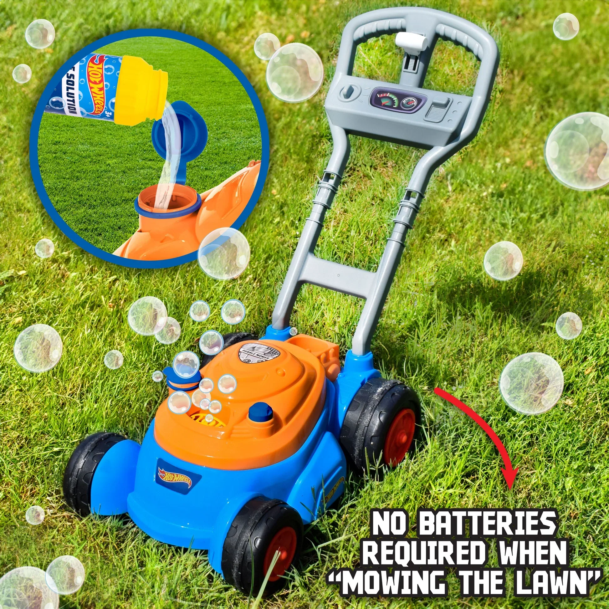 HOT WHEELS BUBBLE & GO MOWER & BUBBLE SOLUTION 118 ML - Image 4