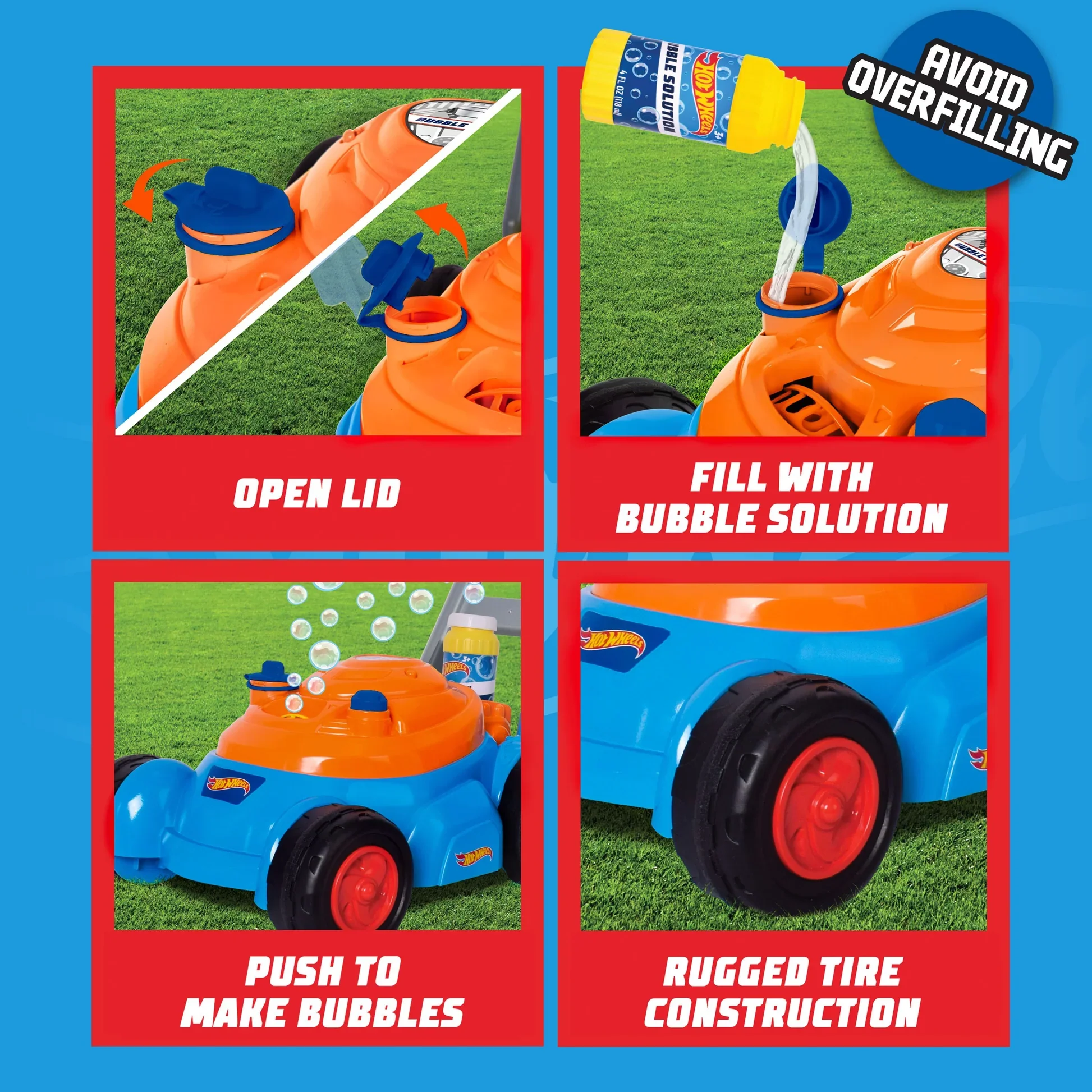 HOT WHEELS BUBBLE & GO MOWER & BUBBLE SOLUTION 118 ML - Image 6