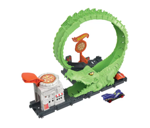 HOT WHEELS CITY GATOR LOOP ATTACK PLAYSET WITH 1:64 SCALE - Image 2