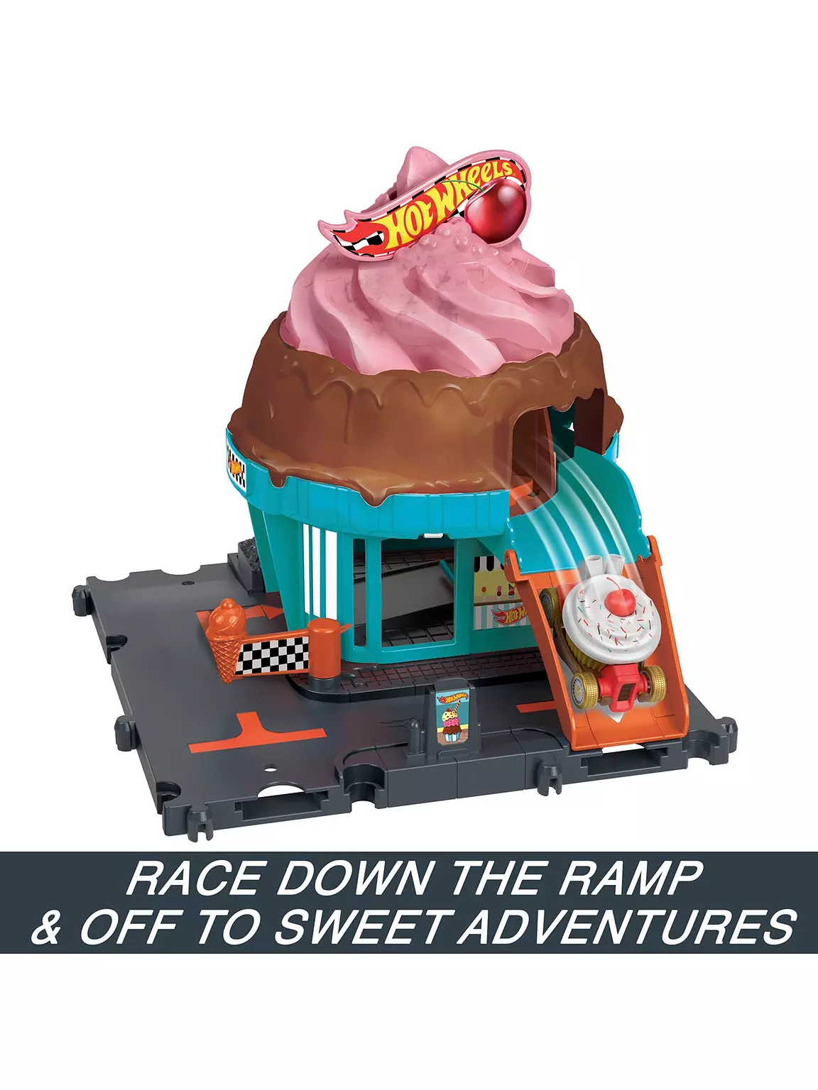 HOT WHEELS CITY DOWNTOWN ICE CREAM SWIRL PLAYSET - Image 6