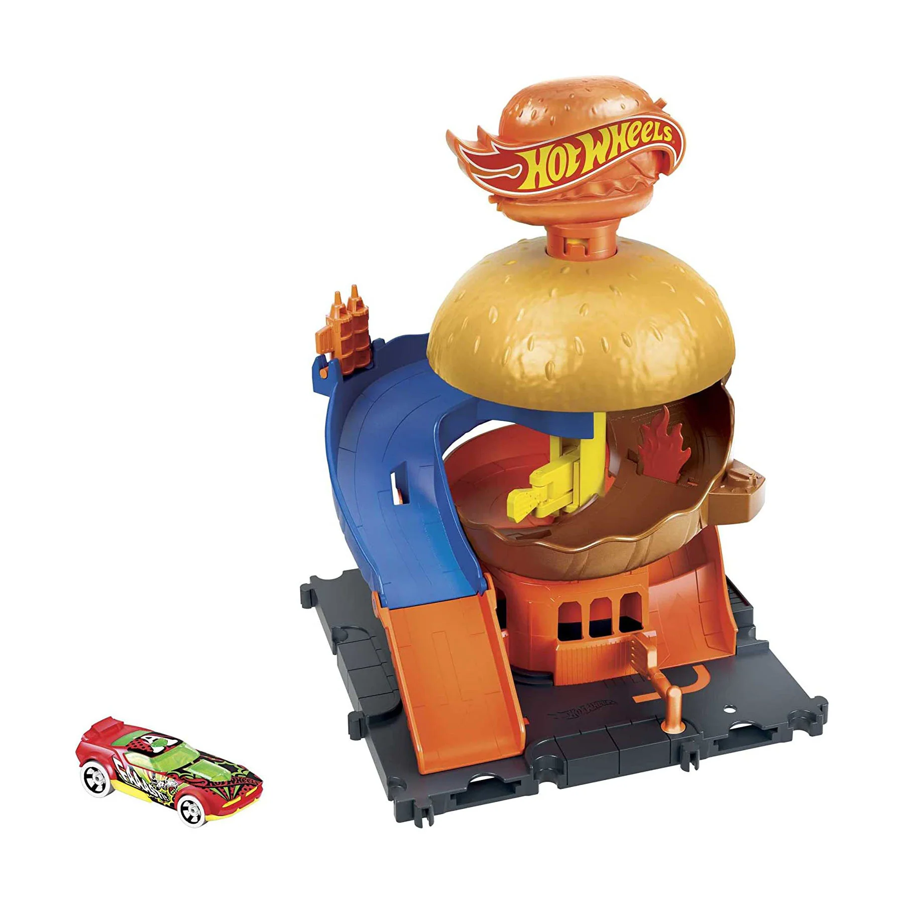 HOT WHEELS DOWNTOWN BURGER DRIVE THRU PLAYSET