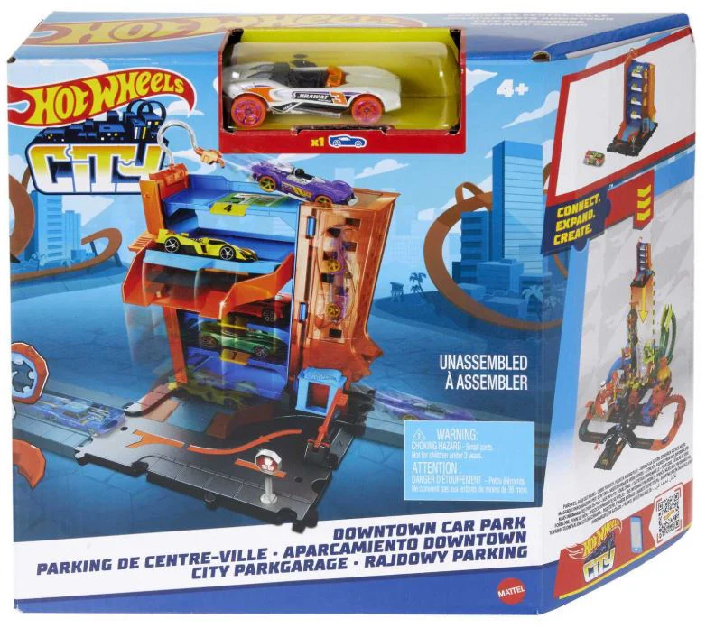 HOT WHEELS DOWNTOWN CAR PARK PLAYSET
