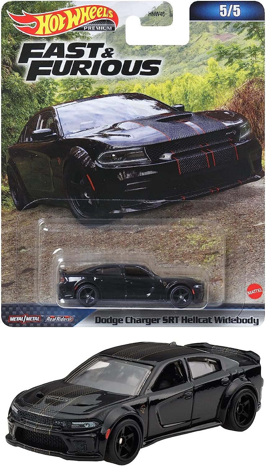 HOT WHEELS PREMIUM FAST & FURIOUS DODGE CHARGER SRT HELLCAT WIDEBODY - Image 4