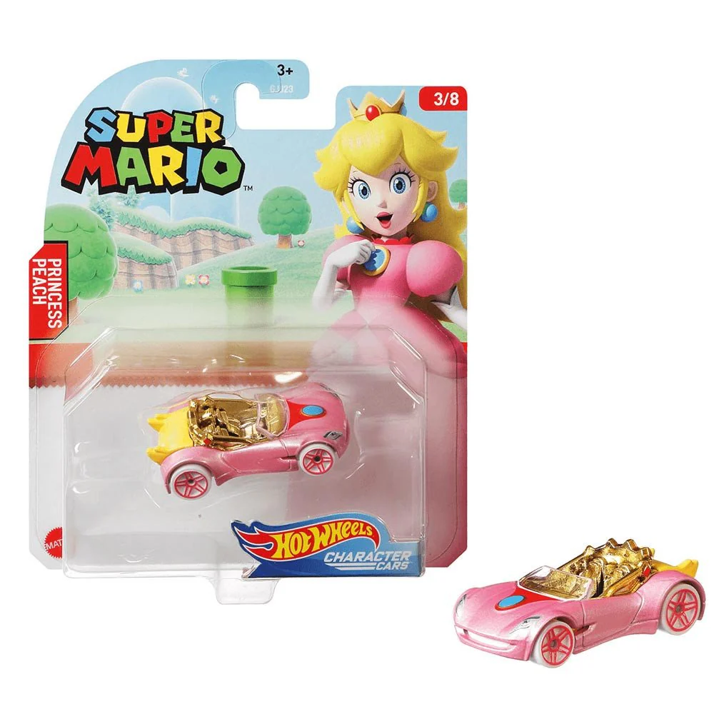 HOT WHEELS GAMING CHARACTER CAR ASSORTED PRINCESS PEACH