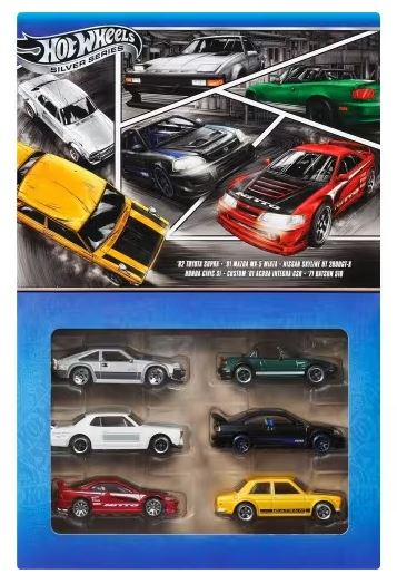 HOT WHEELS JAPANESE MULTIPACK - '82 SUPRA - '91 MAZDA MX-5 MIATA - NISSAN SKYLINE HT 2000GT-X - HONDA CIVIC SI - CUSTOM '01 ACURA INTEGRA GSR - '71 DATSUN 510 - Image 2