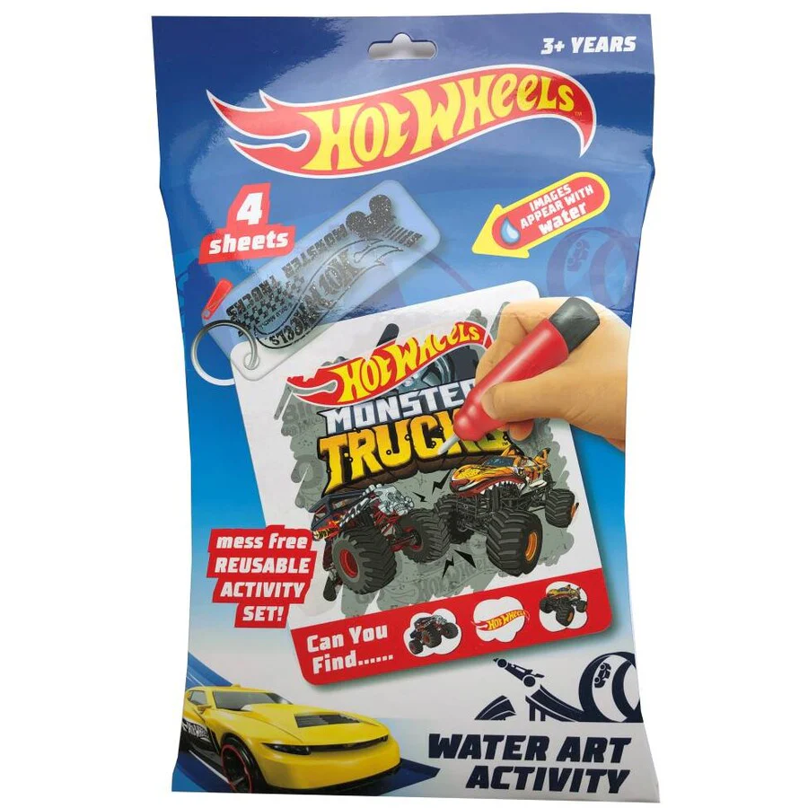 HOT WHEELS MONSTER TRUCK WATER ART ACTIVITY SET