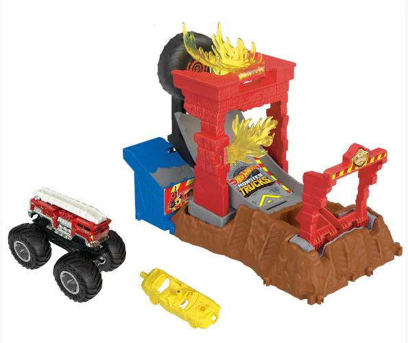 HOT WHEELS MONSTER TRUCKS ARENA SMASHERS FIRE CRASH CHALLENGE PLAYSET – 5 ALARM - Image 2